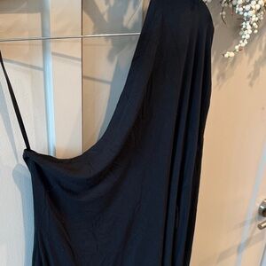 Anthropologie One Shoulder Black top